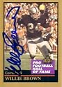 Willie Brown autographed Oakland Raiders Pro Football Hall of Fame card