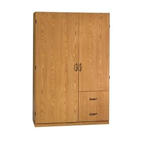 Oak Wardrobe Closet and Storage Organizer