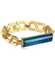 Sam Edelman S-Chain Teal Identification Bracelet, 7.25"