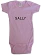 SALLY - Name Series - White, Blue or Pink Onesie / Baby T-shirt