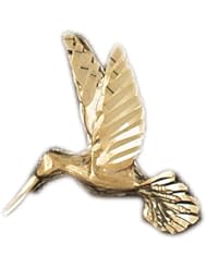 Dazzlers Solid 14k Gold Hummingbird Charm Pendant Available in three colors from jewelsberry (weights: 4.2 grams only)