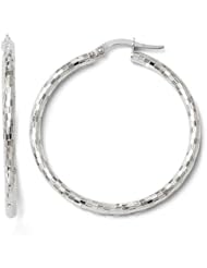 14k White gold Leslies Hinged Hoop Earrings
