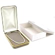 Velvet Metal Box With Brass Trim Gray Necklace