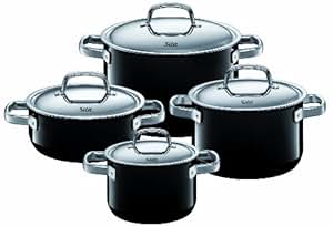 Silit 15180011 Topf-Set 4-teilig, piano black: Amazon.de
