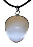 TF Premium Tumbled Stone: Le cristal de roche avec oeillet - en argent sterling 925
