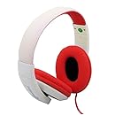 Connectland Circumaural OnEar Sereo Wired Headphone with Microphone Adjustable Headband White/Red CL-AUD63080