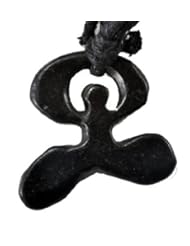 Jewelry: Handmade Tribal Synthetic Bone Pendant Necklace, Adjustable (Dancing Man) - Mandala Crafts