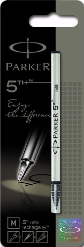 Parker 5th refill for Parker 5th Technology Ink Pens, Medium point, Black ink, 1 unit per pack (S0958940)