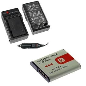 Premium Replacement NP-BG1/NP-FG1 Equivalent Lithium-ion Battery and Replacement Home Travel Charger with Car Adapter