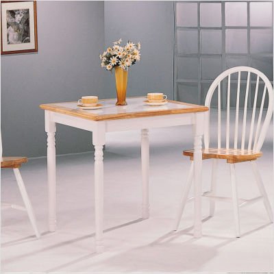 Morrison Square Dining Table with Tile Top in Natural and White