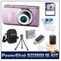 Canon PowerShot SD3500 IS Digital ELPH Camera (Pink) 4194B001, 14.1 Megapixel, 3.5" Touch Panel LCD, 5x 24-120mm Equivalent UA Zoom Lens, DIGIC 4 Image Processor, 8 GB Memory Card, Reader, Battery, Tripod, DigPro Deluxe Case & More
