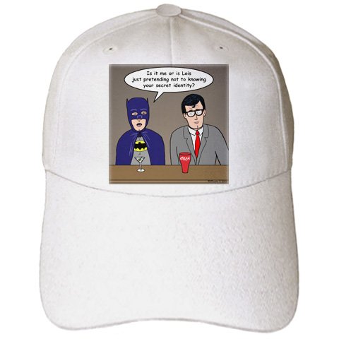  Rich Diesslins Funny General Cartoons - Super Hero Parody with Batman and Clark Kent at the bar - Caps