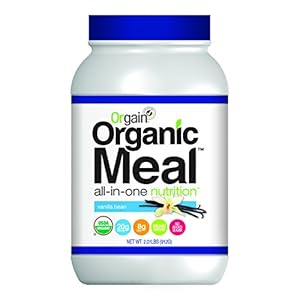 Orgain Organic Plant Based Meal Powder, Vanilla Bean, 2.01 Pounds