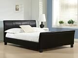 Winchester 4ft 6 Double Black Faux Leather Bed