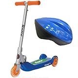Razor Jr. Folding Kiddie Kick Scooter Blue with V9 Child Helmet
