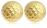 9ct Yellow Gold Crimbled 1/2 Ball Stud Earrings