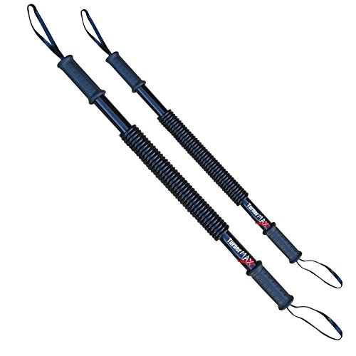 TurnerMAX Flexi Rod or Power Twister for Shoulder, Arms and Chest Exercises Stretching Toning with ERG Grip Handles 30KG TurnerMAX Flexi Rod or Power Twister for Shoulder, Arms and Chest Exercises Stretching Toning with ERG Grip Handles 30KG