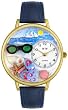 Whimsical Watches Unisex Flip-flops Gold Watch G1210015