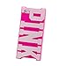 iPhone5C case, JEPN 3D big letters Silicone Case for Apple iPhone5C - Rose Red