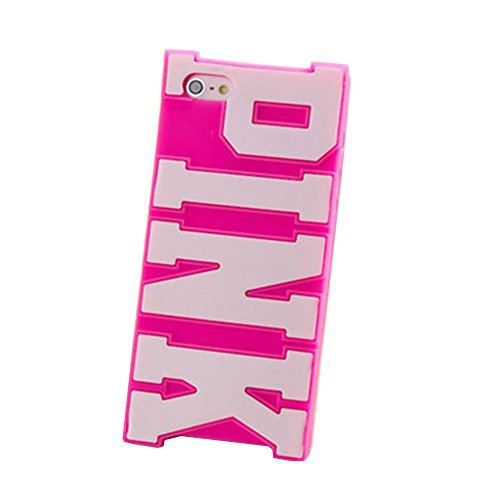 iPhone5C case, JEPN 3D big letters Silicone Case for Apple iPhone5C - Rose Red