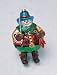 5.5" Western Cowboy Snowman Glass Christmas Ornament #823022-B
