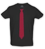 Tie-Shirt Red Checker (Men) - Cooles T-Shirt mit Krawatte in einfarbigem Druck von auf stoff