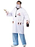 Plus Size Doctor Costume White Lab Coat Dr Shots Drinking Costume