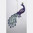 8" Regal Peacock Purple Glitter Drenched Bird Christmas Ornament