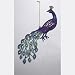 8" Regal Peacock Purple Glitter Drenched Bird Christmas Ornament