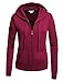 LE3NO Womens Comfortable Zip Up Fleece Hoodie Jacket