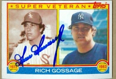 Goose Gossage Autographed/Hand Signed MLB Baseball Card (New York Yankees) 1983 Topps Super Veteran