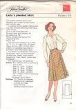 Silver Needles Sewing Pattern, Ladys Pleated Skirt, Sizes, 10,12,14,16. Waist 25, 26½, 28, 30 ins, 63.5, 67, 71, 76 cm. Pattern Number 44