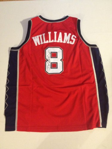 New Jersey Nets DERON WILLIAMS Signed Autographed NBA Jersey COA