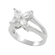 Sterling Silver Butterfly CZ Fashion Ring