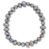 Grey Cultured Freshwater Pearl Stretch Bracelet