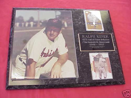 Ralph Kiner 2 Card Collectors Plaque