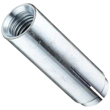 5 Pack Steel Zinc Platted Drio-In Anchor With Tool 3/4 " Diameter x 3 1/8" Length