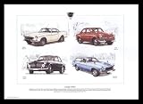 Volvo Classic Cars 1960s 1970s - P1800, 122s, 123gt, P1800es - Art Print
