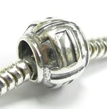 Sterling Silver Zodiac Horoscope Gemini Bead Charm For Pandora, Chamilia, Troll, Biagi European Charm Bracelets