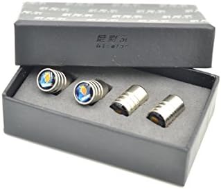 Triumph®(Fullfilled and Shipped By Amazon) Saab Wheel Tyre Tire Metal Alloy Air Stem Valve Cap Gift box Set for