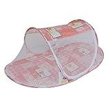 【ノーブランド 品】ベビー　赤ちゃん　ワンタッチ　携帯型　折りたたみ式　蚊帳　テント　ベッド　旅行　防虫　防塵　全3色 - オレンジ, XL