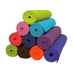 Bean Products (TM) 1/4" Extra Thick Deluxe High Density Clean PVC Yoga Mat 72" Length