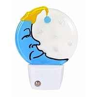 Satco S75/031 LED Night Light with Photocell, Sleeping Moon