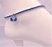 Anklet - A45 - Swarovski (tm) Crystal - Stretch ~ Sapphire with Blue Purse