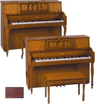 43 French Leg Console Piano (Walnut Satin)