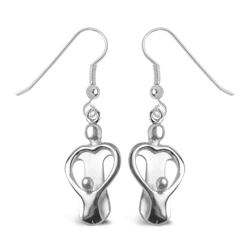 Loving Family ® Sterling Silver Earrings – Mother and Child
