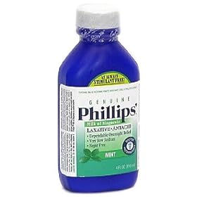 Phillips' Milk of Magnesia Laxative/Antacid, Liquid, Mint, 4 fl oz (118 ml)