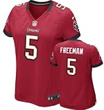 Josh Freeman Women's Jersey: Home Red Game Replica #5 Nike Tampa Bay Buccaneers Women's Jersey