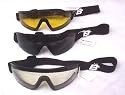 3 Skydiving Goggles Clear Smoked and Yellow New
