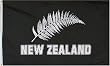 New Zealand "Silver Feather" Flag - 3 foot by 5 foot Polyester (NEW)